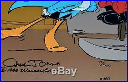 CHUCK JONES SANTA ON TRIAL SIGNED ANIMATION CEL #77/500 WithCOA DAFFY DUCK