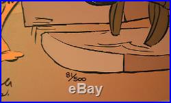 CHUCK JONES SANTA ON TRIAL SIGNED ANIMATION CEL #81/500 WithCOA DAFFY DUCK