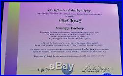 CHUCK JONES SAUSAGE FACTORY ANIMATION CEL SIGNED WithCOA #363/500
