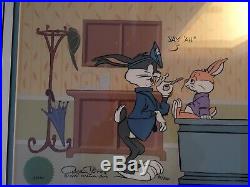 CHUCK JONES SAY AH! Bugs Bunny Limited Edition SIGNED DOUBLE CEL 82/750 RARE