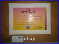 CHUCK JONES SIGNED CEL-WILE COYOTE & ROADRUNNER FAST & FURRY-OUS Ltd Ed 36/49