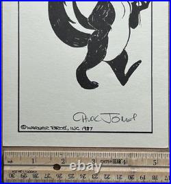 CHUCK JONES-SIGNED Pepe Le Pew PRINT-OSCAR WINNING ANIMATOR-Road Runner+Bugs