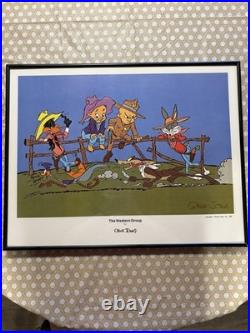 CHUCK JONES SIGNED THE WESTERN GROUP LITHO BUGS BUNNY 1989 very Rare
