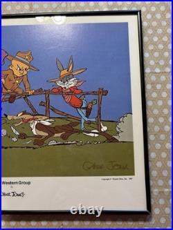 CHUCK JONES SIGNED THE WESTERN GROUP LITHO BUGS BUNNY 1989 very Rare