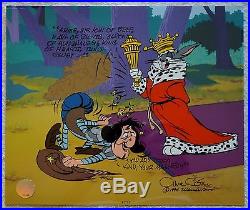 CHUCK JONES SIR LOIN OF BEEF ANIMATION CEL SIGNED/# WithCOA #496/500