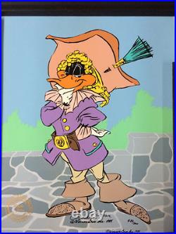 CHUCK JONES Signed Animation Cel Daffy Duck DAFFY CAVALIER COA