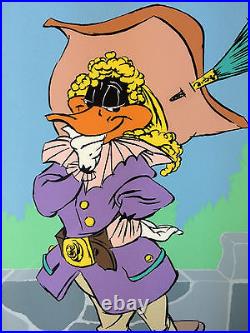 CHUCK JONES Signed Animation Cel Daffy Duck DAFFY CAVALIER COA