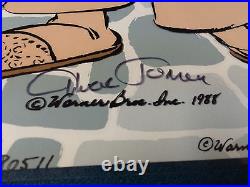 CHUCK JONES Signed Animation Cel Daffy Duck DAFFY CAVALIER COA