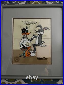CHUCK JONES Signed Dr. Daffy Examines Bugs Limited Edition Cel