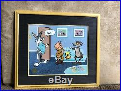 CHUCK JONES Signed Hand Painted Cel Bugs Bunny Next! LE 254/500