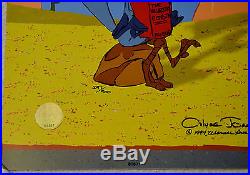 CHUCK JONES THE NEUROTIC COYOTE ANIMATION CEL SIGNED/# WithCOA #297/500 DTD 1994