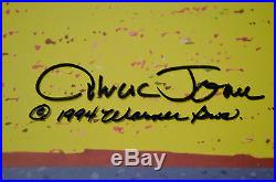 CHUCK JONES THE NEUROTIC COYOTE ANIMATION CEL SIGNED/# WithCOA #304/500 DTD 1994