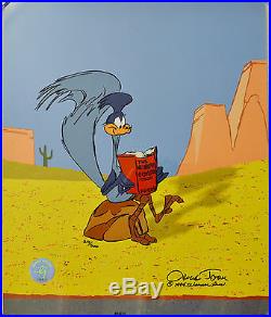 CHUCK JONES THE NEUROTIC COYOTE ANIMATION CEL SIGNED/# WithCOA #312/500 DTD 1994