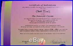 CHUCK JONES THE NEUROTIC COYOTE ANIMATION CEL SIGNED/# WithCOA #313/500 DTD 1994