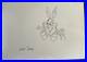 CHUCK JONES drawing and painting on old paper signed stamped vintage