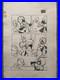 CHUCK JONES drawing and painting on old paper signed stamped vintage