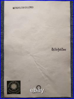CHUCK JONES drawing and painting on old paper signed stamped vintage