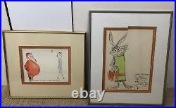 CHUCK JONES original SIGNED colored drawings BUGS BUNNY & SANTA known provenance