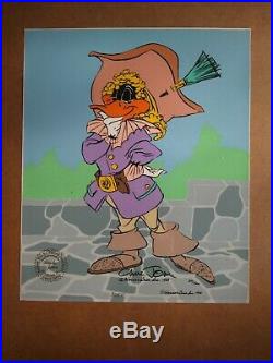 CHUCK JONES signed Daffy Cavalier 1988 Limited Edition Cel with Seal and COA