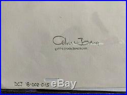 CHUCK JONES signed White Seal 1974 Original Production Drawing COA Seal Sketch