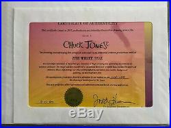 CHUCK JONES signed White Seal 1974 Original Production Drawing COA Seal Sketch