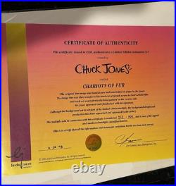 Chariots of Fur Chuck Jones Signed Cel Signed Limited Edition Warner Brothers