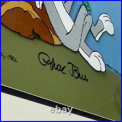 Chuck Jones 1980s Bugs Bunny Animation Cel Signed Vtg Warner Bros Art Cartoon