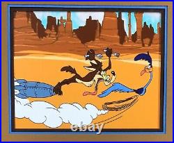 Chuck Jones ACME Looney Tunes Coyote Road Runner Signed Card Custom Framed JSA