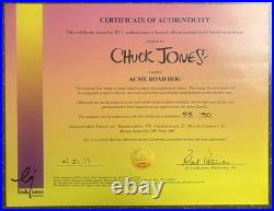 Chuck Jones ACME Road Hog Signed Limited Edition Animation Cel 53/150