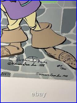 Chuck Jones Animation Cel Limited Edition Daffy Duck Daffy Cavalier Art WB I16