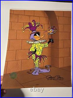 Chuck Jones Animation Cel Limited Edition Daffy Duck RUDE JESTER autograph I16