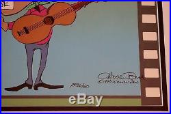 Chuck Jones Animation Cell Ap 26/50 Daffy Duck Sound Please Signed/coa/framed/ap