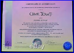 Chuck Jones Animation Cell Ap 26/50 Daffy Duck Sound Please Signed/coa/framed/ap