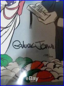 Chuck Jones Autograph signed looney toons Cel marriage in heaven 138/500