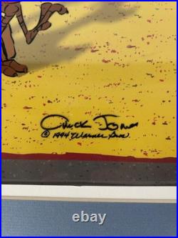 Chuck Jones Autographed The Neurotic Coyote Limited Edition Sericel JSA COA Chuck Jones Autographed The Neurotic Coyote Limited Edition Sericel JSA COA