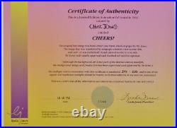 Chuck Jones BUGS BUNNY DAFFY CHEERS! Hand Signed painted Looney Tunes cel COA