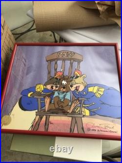 Chuck Jones Bear For Punishment Hand Signed painted Looney Tunes cel COA