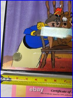 Chuck Jones Bear For Punishment Hand Signed painted Looney Tunes cel COA