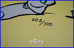 Chuck Jones Bow And Error Signed Animated Cel #202/500 Coa Daffy Duck/porky Pig