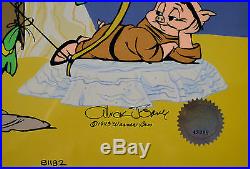 Chuck Jones Bow And Error Signed Animated Cel #432/500 Coa Daffy Duck/porky Pig