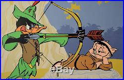 Chuck Jones Bow And Error Signed Animated Cel #438/500 Coa Daffy Duck/porky Pig