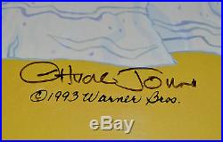 Chuck Jones Bow And Error Signed Animated Cel #447/500 Coa Daffy Duck/porky Pig