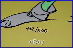 Chuck Jones Bow And Error Signed Animated Cel #452/500 Coa Daffy Duck/porky Pig