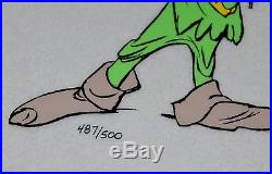 Chuck Jones Bow And Error Signed Animated Cel #487/500 Coa Daffy Duck/porky Pig