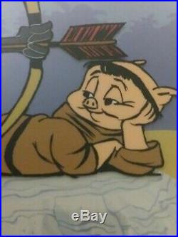 Chuck Jones Bow And Error Signed Animated Cel #78/500 Coa Daffy Duck/porky Pig