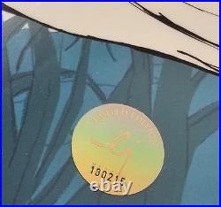 Chuck Jones Buck and a Quarter Staff Hand Signed painted Looney Tunes cel, COA