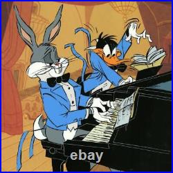 Chuck Jones Bugs And Daffy In Concert Hand Signed Hand Painted Limited Sericel