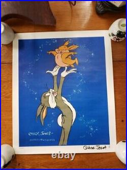 Chuck Jones Bugs Bunny Hand Signed Looney Tunes Numbered LE Lithograph 150/1500