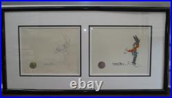 Chuck Jones Bugs Bunny Production Cel & Production Pencil Drawing signed, 1/1