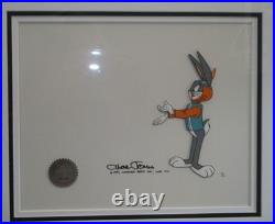 Chuck Jones Bugs Bunny Production Cel & Production Pencil Drawing signed, 1/1